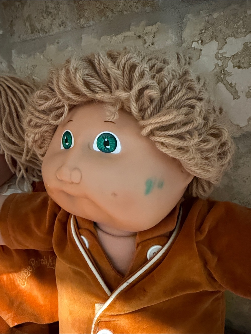 Plush Pair of Orange Outfit Cabbage Patch Dolls (Twins!) - Picture 2 of 4
